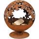 Fallen Fruits Fire Pit Globe With Laser Cut Leaves Design