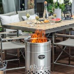 Feuerhand Pyron Barrel Type Fire Pit Outdoor Heater & Cooking, camping or garden