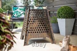 Fire Basket Brazier Heavy Duty Patio Heater Bronze Effect 59x53x53 cm