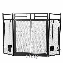 Fire Guard Freestanding Panel Spark Fireplace Screen Protector Safety Cover Door