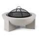 Fire Pit Bowl 2in1 Bbq 75 Cm Steel Garden Outdoor Patio Fire Bowl Grill Table