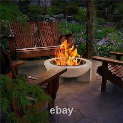 Fire Pit Bowl 2in1 BBQ 75 cm Steel Garden Outdoor Patio Fire Bowl Grill Table