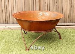 Fire Pit Bowl Barbeque Rusted Weathered Corten Steel