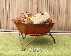 Fire Pit Bowl Barbeque Rusted Weathered Corten Steel