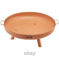 Fire Pit Bowl Portable Handles Outdoor Wood Burning Carbon Steel Fire Bowl