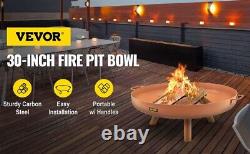 Fire Pit Bowl Wood Burning for Outdoor Patios Camping Uses 30 Deep Portable