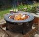 Fire Pit Heavy Large Outdoor Firepit Garden Heater Round Table Bbq Brazier&grill