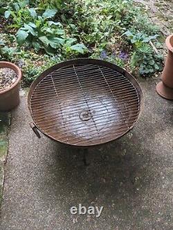 Fire Pit Kadai Recycled Firebowl Set With High Stand 70cm BBQ