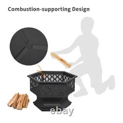 Fire Pit Large Firepit Outdoor Brazier Garden Party BBQ Round Stove Patio Heater