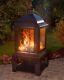 Fire Pit Log Wood Burner Chiminea Outdoor Fireplace Large Free Shipping