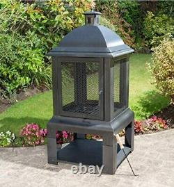 Fire Pit Log Wood Burner Chiminea Outdoor Fireplace Large Free Shipping