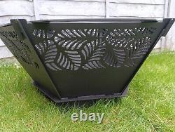 Fire Pit Outdoor Log Burner Grill BBQ Wood Garden Grill Free Postage Folded (3)