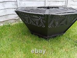 Fire Pit Outdoor Log Burner Grill BBQ Wood Garden Grill Free Postage Folded (3)