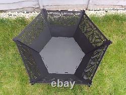 Fire Pit Outdoor Log Burner Grill BBQ Wood Garden Grill Free Postage Folded (3)