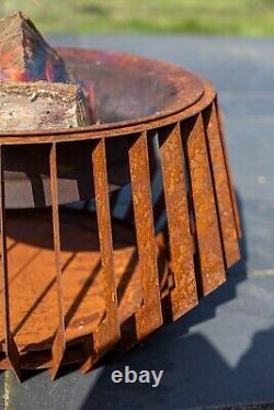 Fire Pit Outdoor Patio Heater Turbine Oxidised La Haciedna Large