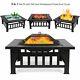 Fire Pit Outdoor Wood Burning Or Propane Gas Firepit Heater Steel Heating Bowl