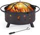 Fire Pits Large Fire Bowl Wood Burning Heater With Stars Moons Pattern