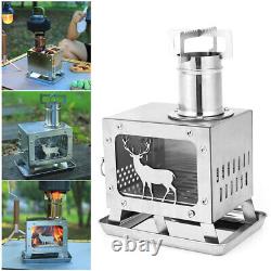 Fire Wood Heater Fire Watching Furnace Hot Tent Stove for Outdoor for Stay Warm