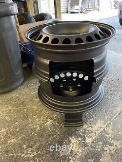 Fire pit garden firepit patio heater bbq grill recycled car wheels