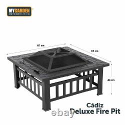Firepit BBQ Grill Garden Patio Heater Stove Fire Pit Brazier Barbecue Ice Bucket