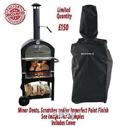 Floor Standing Wood Fired Pizza Oven With Cover Minor Dents, Scratches, Imperf