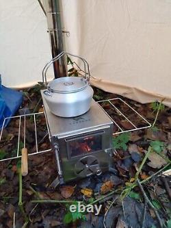 Folding 304 Stainless Steel Portable Outdoor Camping Cooking Wood FIRE Stove