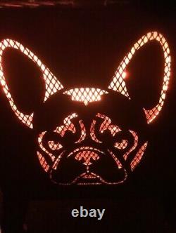 French Bulldog hexagonal fire pit with grill (Frenchie)