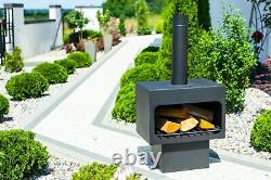 Garden Fire Pit Rustic Heater Fireplace House Steel Outdoor Patio Wood Burner