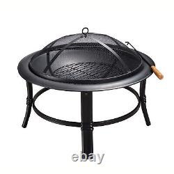 Garden Wood or Log Burning Fire Pit, Outdoor Firepit & Accessories