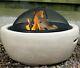 Gardenco Mgo Round Fire Pit Outdoor Firepit For Garden And Patio Wood Burner
