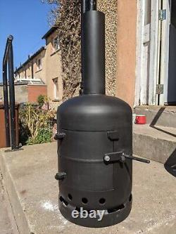 Gas bottle wood burner log Burner Chimena Fire Pit Handmade Built To Last