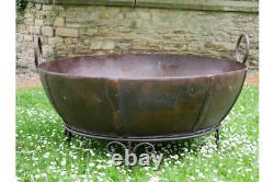 Giant Kadai Fire Pit BBQ Wood Burner Garden Fire Pit 120cm