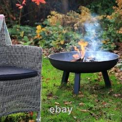 Glastonbury Fire Pit Cast Iron Garden Outdoor Burner Large Heavy Duty Stunning