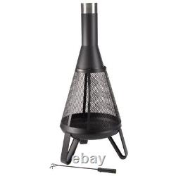 Grande Miami Chimenea Outdoor Garden Patio Log Wood Burner Metal Fire Pit Heater