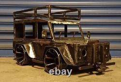 Handcrafted Land Rover Wood Burner Log Burner Firepit Ornamental Metal Art