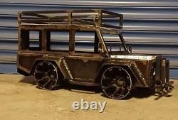 Handcrafted Land Rover Wood Burner Log Burner Firepit Ornamental Metal Art