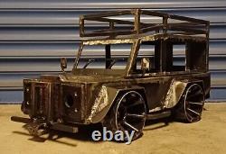 Handcrafted Land Rover Wood Burner Log Burner Firepit Ornamental Metal Art