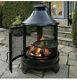 Hello Outdoor Steel Garden Cooking Bbq Fire Pit With Swing Out Iron Barbecue