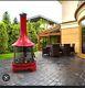 Hello Outdoor S Wood Burning Sturdy Steel Chiminea Fireplace With Grill Rack