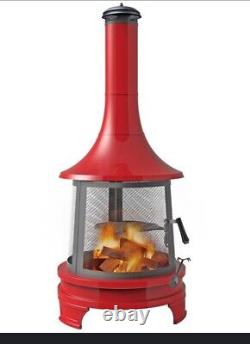 Hello Outdoor s Wood Burning Sturdy Steel Chiminea Fireplace with Grill rack