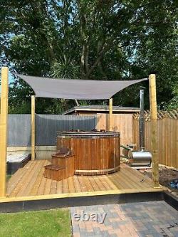 Hot Tub with Wood Fired Outside Heater And Fibreglass Tub