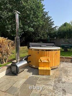 Hot Tub with Wood Fired Outside Heater And Fibreglass Tub