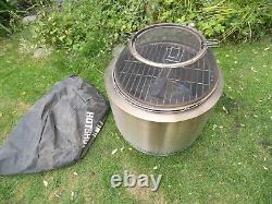 HotShot 22 Wood Burning Fire Pit & Grill with Cover and Accessories stainless