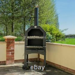 Kct Outdoor Pizza Oven Bbq Smoker Wood Fired Barbecue Portable Garden Cooker