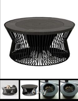 Kettal outdoor Fire Pit Barbecue and Coffee Table ZigZag