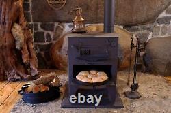 Kitchen Stove with Oven, Cooking Stove, Wood Coal Fired Heating Stove, Black