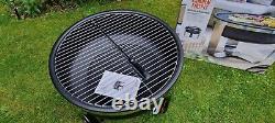 La Hacienda Camden Fire Pit With Cooking Bbq Grill 65cm X 63cm