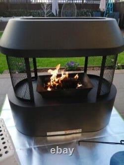 La Hacienda Outdoor Log Burner Fireplace Fire Pit Garden Patio Heater Chiminea