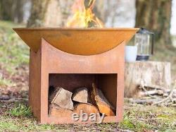La Hacienda Oxidised Fire Pit Bowl Cast Iron Outdoor Heater BRAND NEW