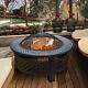Large 3 In 1 Fire Pit With Bbq Grill Shelf Garden Heater Outdoor Stove Camping